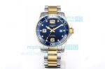 Swiss Replica Longines HydroConquest Two Tone Yellow Gold Watch Blue Dial 41MM
